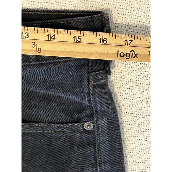 Levis 501 Jeans Mens Size 34 X 34 Black Label Straight Leg Dark Blue 32 X 31 1/2 - Picture 7 of 16